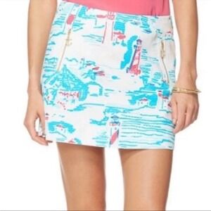 Lilly Pulitzer Tate Mini Skirt Watch Out Lighthouse Size 00 Nautical Preppy